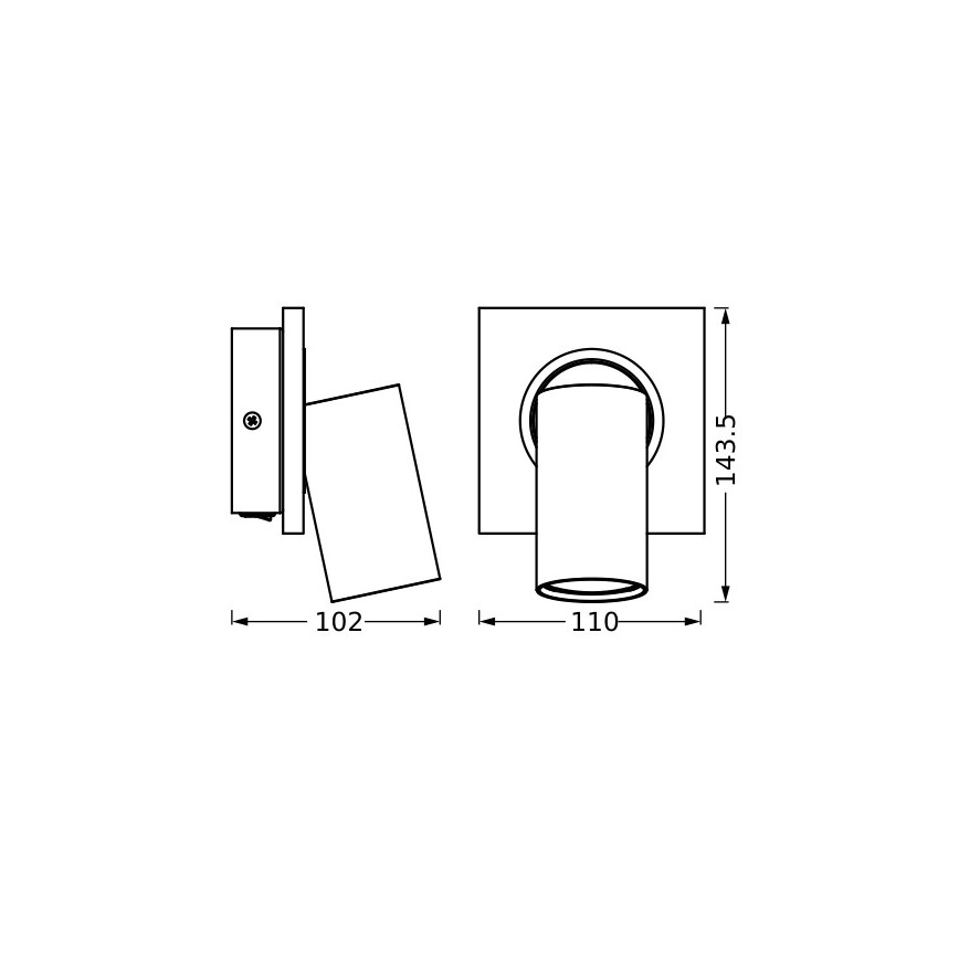 Ledvance - LED Nástenné bodové svietidlo DECOR MERCURY 1xGU10/3,4W/230V