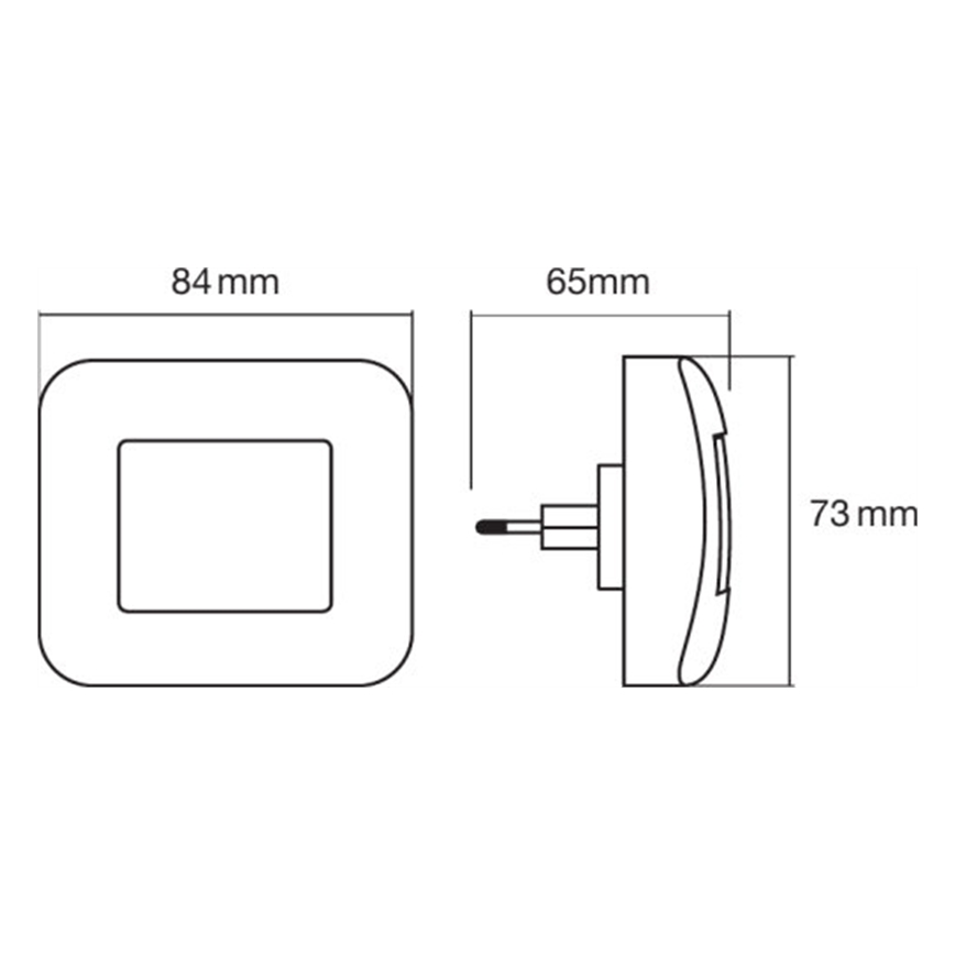 Ledvance - LED Nočné svetlo so senzorom LUNETTA LED/0,2W/230V 3000K