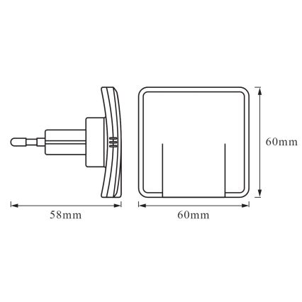 Ledvance - LED Nočné svetlo so senzorom LUNETTA LED/0,3W/230V 3000K