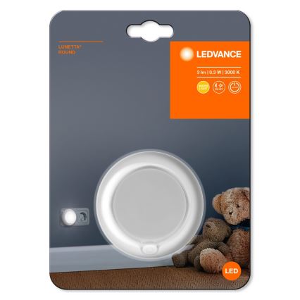 Ledvance - LED Nočné svetlo so senzorom LUNETTA LED/0,3W/230V 3000K