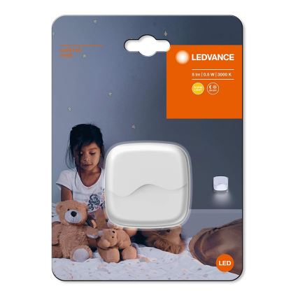 Ledvance - LED Nočné svietidlo do zásuvky so senzorom LUNETTA LED/0,5W/230V