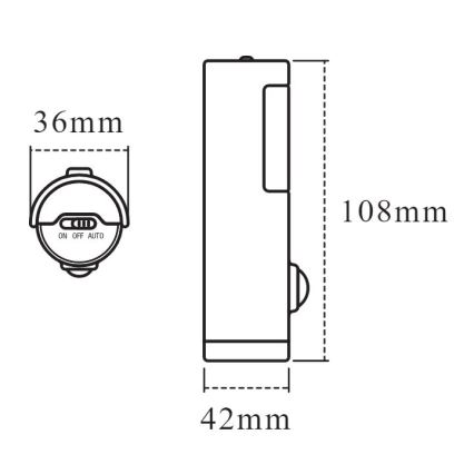 Ledvance - LED Orientačné svietidlo so senzorom NIGHTLUX LED/0,35W/3xAAA IP54