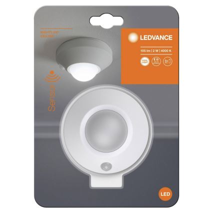 Ledvance - LED Orientačné svietidlo so senzorom NIGHTLUX LED/1,7W/3xAA 4000K