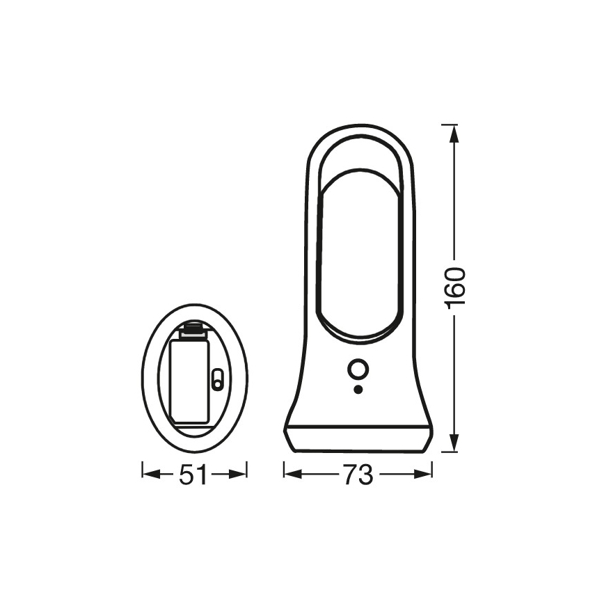 Ledvance - LED Orientační svietidlo so senzorom MOBILE LED/0,7W/4xAAA