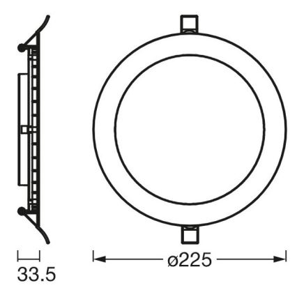 Ledvance - LED Podhľadové svietidlo SLIM LED/22W/230V 6500K