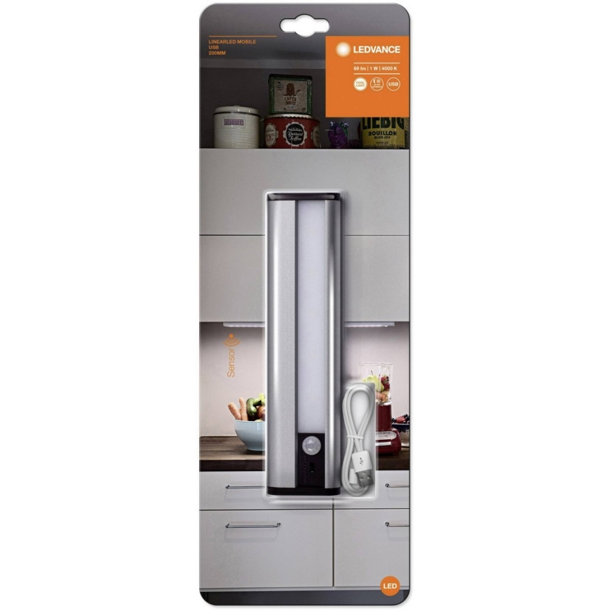 Ledvance - LED Podlinkové svietidlo so senzorom MOBILE LED/1W/5V 1800 mAh