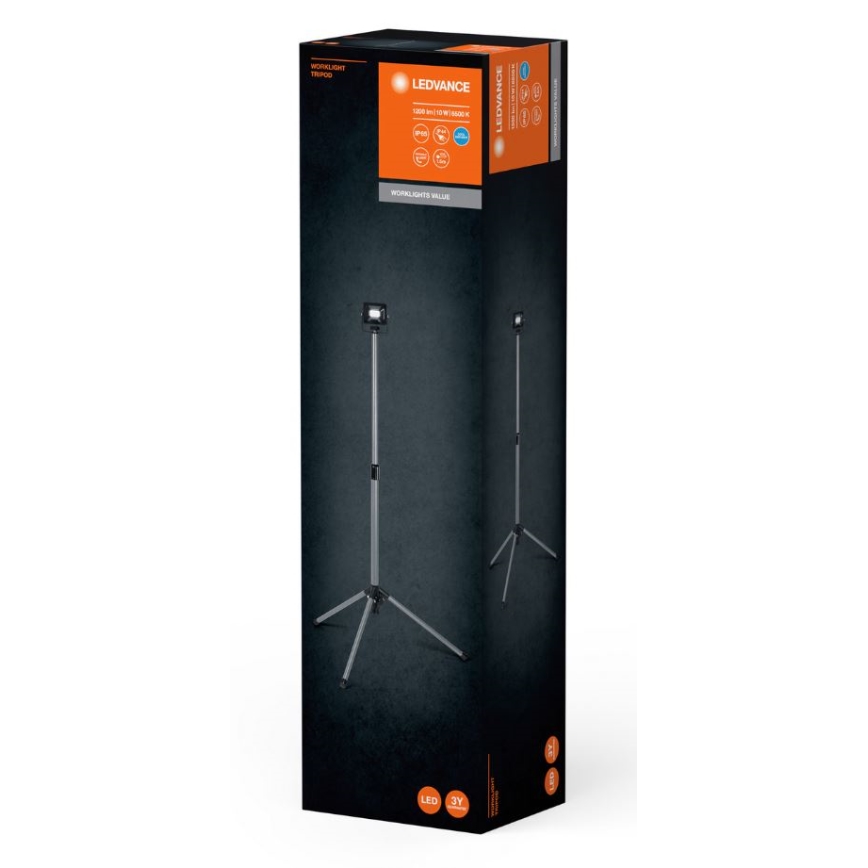 Ledvance - LED Vonkajší reflektor s držiakom WORKLIGHT TRIPOD LED/10W/230V 6500K IP65