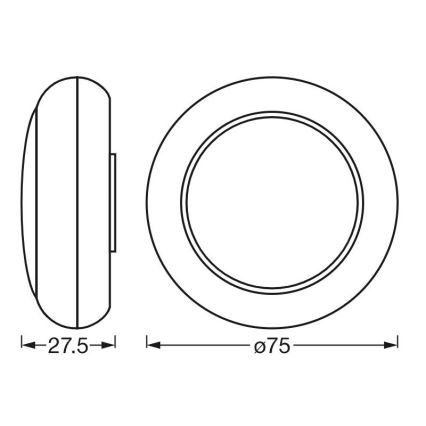 Ledvance - LED RGB Dotykové orientačné svietidlo DOT-IT LED/0,2W/4,5V