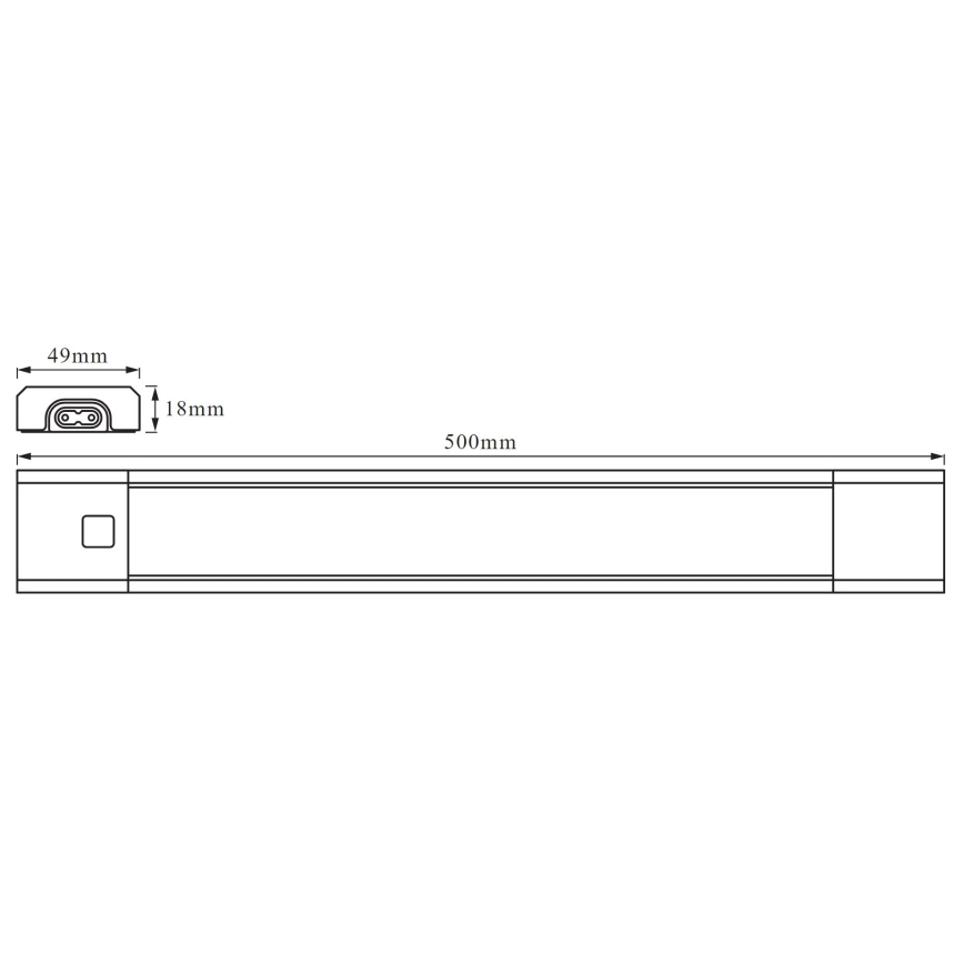 Ledvance - LED RGB Stmievateľné podlinkové svietidlo SLIM LED/8W/230V + diaľkové ovládanie