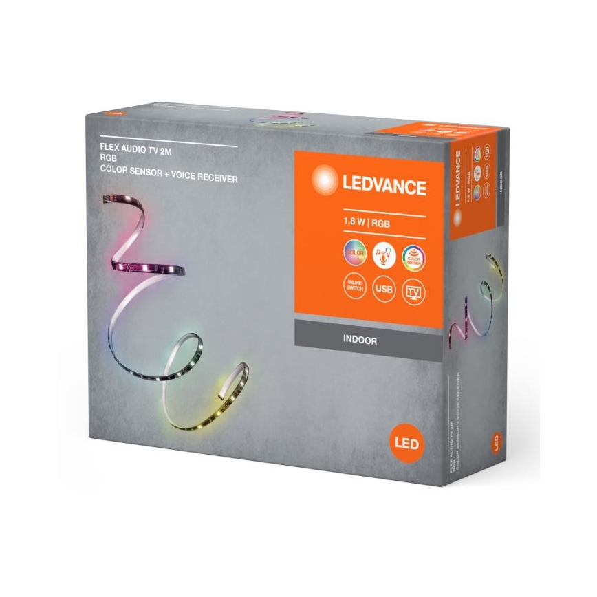 Ledvance - LED RGB Stmievateľný pásik pre TV so senzorom FLEX AUDIO 2m LED/1,8W/5V
