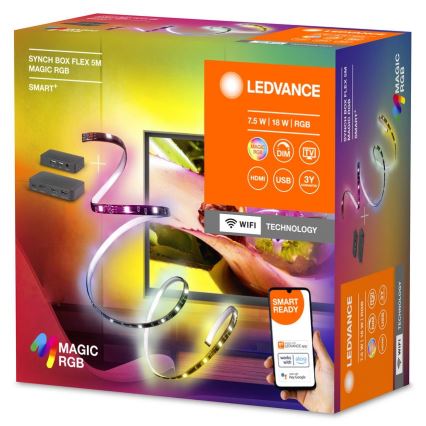 Ledvance - LED RGB Stmievateľný pásik pre TV SYNCH BOX FLEX SMART+ MAGIC 4,5m LED/18W/230V Wi-Fi