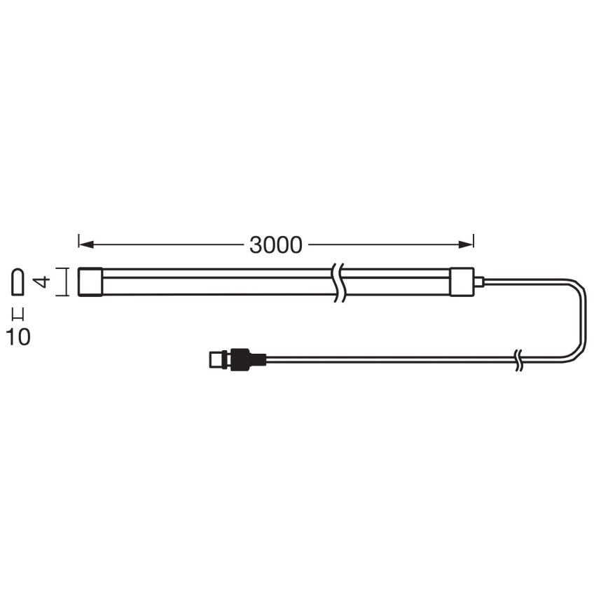 Ledvance - LED RGB stlmiteľný solárny pásik FLEX MAGIC 3m LED/1,2W/3,7V 2000 mAh IP44 + diaľkové ovládanie