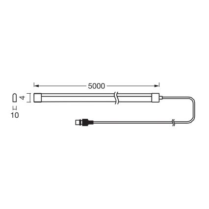 Ledvance - LED RGB stmievateľný solárny pásik FLEX MAGIC 5 m LED/1,6 W/3,7 V 2000 mAh IP44 + diaľkové ovládanie