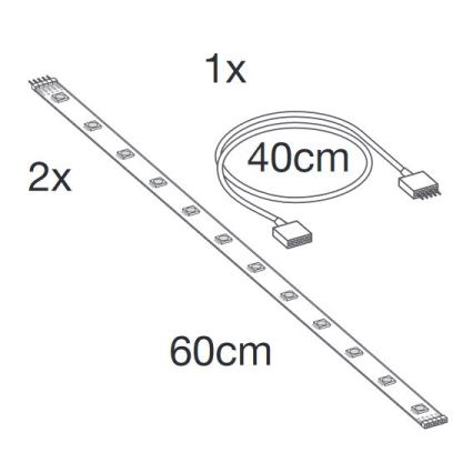 Ledvance - LED RGB+TW Rozširovací stmievateľný pásik SMART+ FLEX 1,2m LED/6W/12V