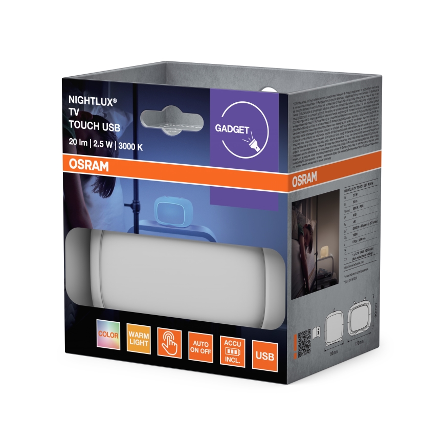 Ledvance - LED RGBW dotyková detská nočná lampička TOUCH LED/2,5W/5V