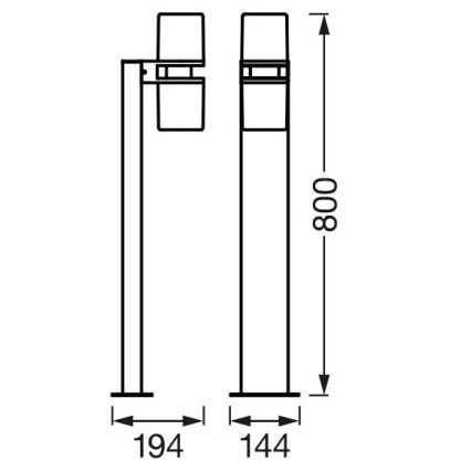 Ledvance - LED RGBW Stmievateľná vonkajšia lampa  SMART+ FLARE 2xLED/7W/230V Wi-Fi IP44