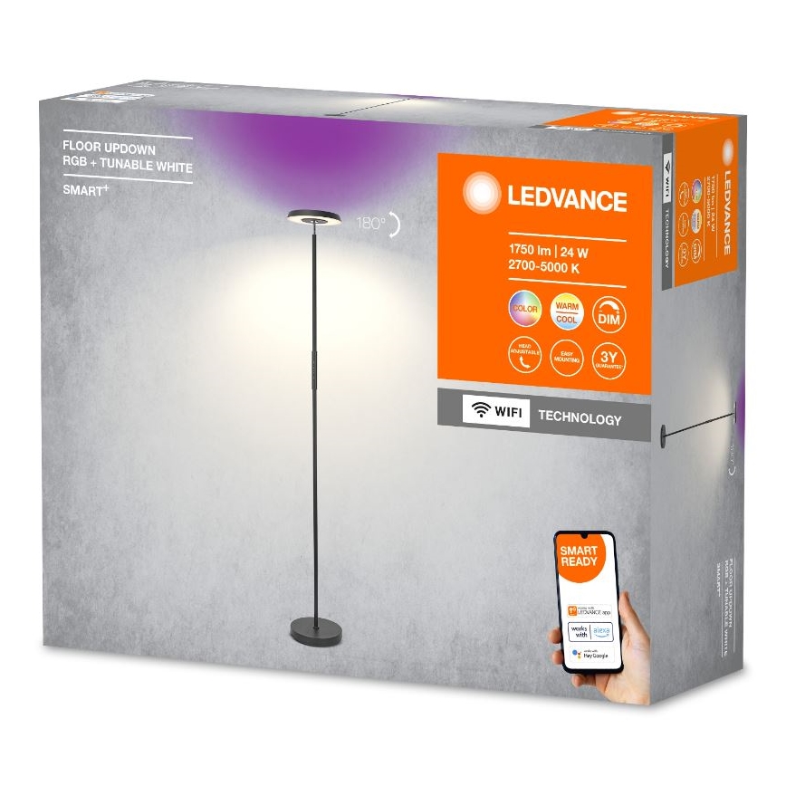 Ledvance - LED RGBW stmievateľná stojacia lampa SMART+ FLOOR LED/24W/230V 2700-5000K Wi-Fi