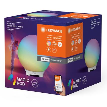 Ledvance - LED RGBW Stmievateľná nabíjacia stolná lampa SMART+ MAGIC LED/2,5W/5V 2200-6500K Wi-Fi