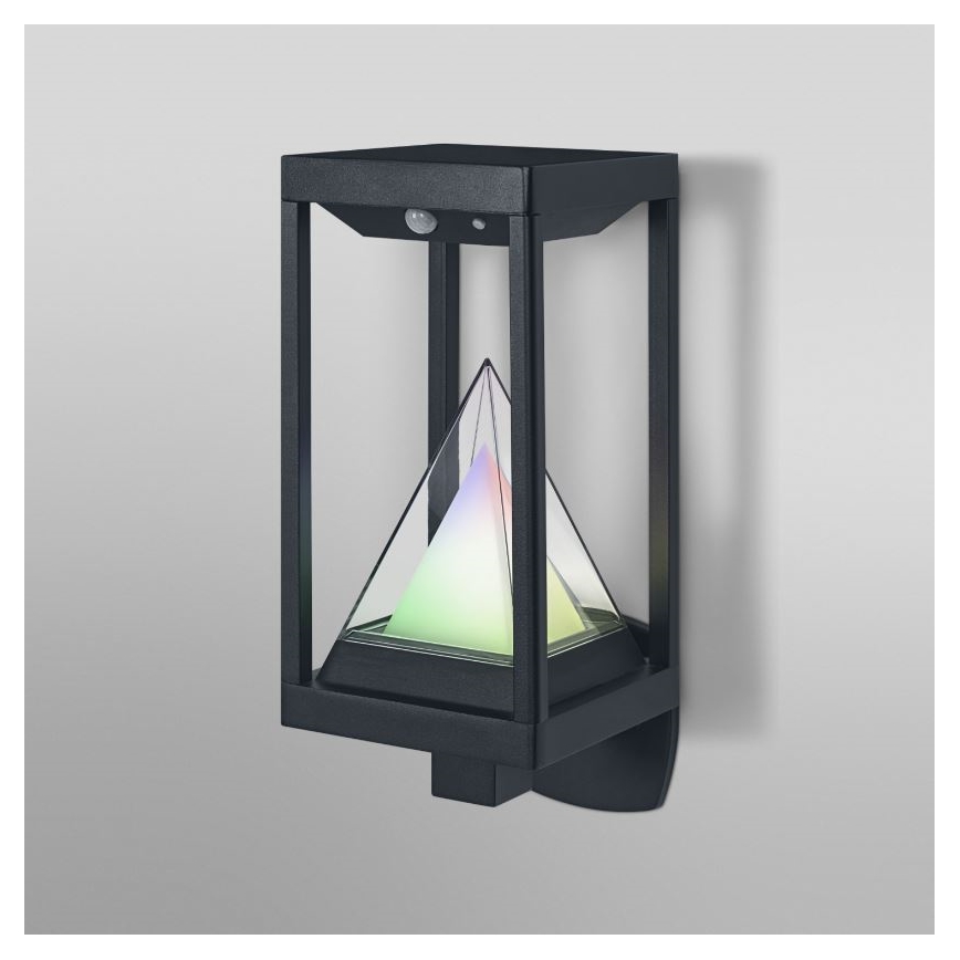 Ledvance - LED RGBW Stmievateľné solárne nástenné svietidlo so senzorom SMART+ ALPS LED/6W/3,7V 3000K IP44