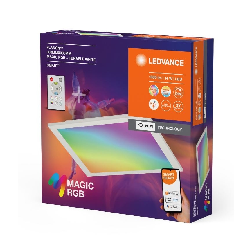 Ledvance - LED RGBW Stmievateľné stropné svietidlo SMART+ MAGIC LED/14W/230V 2700-6500K Wi-Fi + diaľkové ovládanie