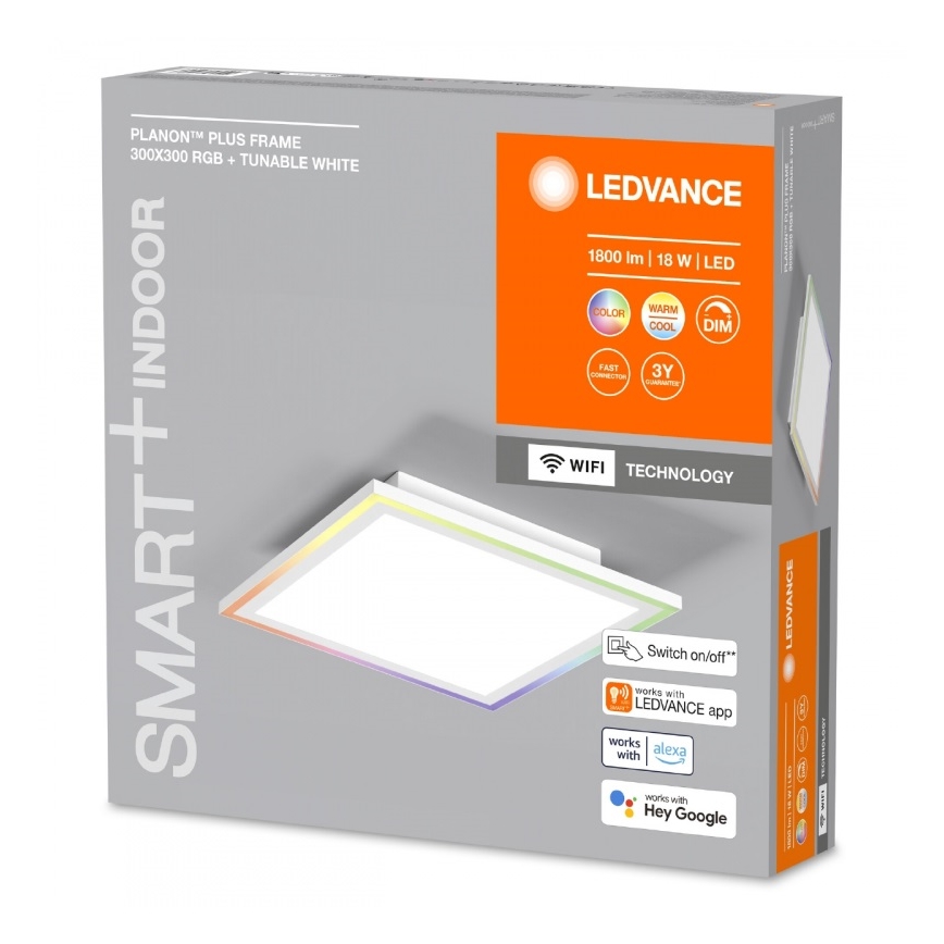 Ledvance - LED RGBW Stmievateľné stropné svietidlo SMART+ PLANON LED/18W/230V 2700-6500K Wi-Fi