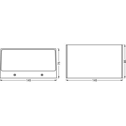 Ledvance - LED RGBW Stmievateľné vonkajšie nástenné svietidlo SMART+ BRICK LED/14W/230V Wi-Fi IP44