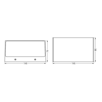 Ledvance - LED RGBW Stmievateľné vonkajšie nástenné svietidlo SMART+ BRICK LED/14W/230V Wi-Fi IP44