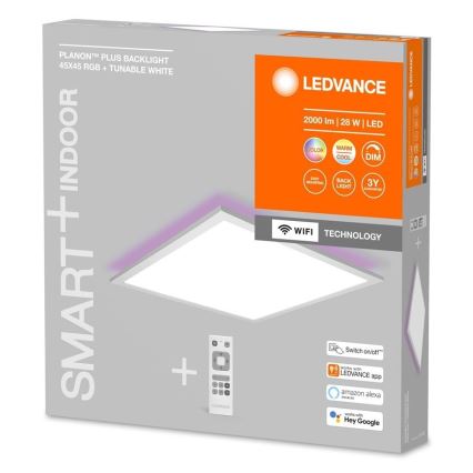 Ledvance - LED RGBW stmievateľný panel SMART+ PLANON LED/28W/230V 45x45 cm Wi-Fi + diaľkové ovládanie