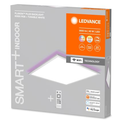 Ledvance - LED RGBW Stmievateľný panel SMART+ PLANON LED/40W/230V 3000-6500K Wi-Fi + diaľkové ovládanie