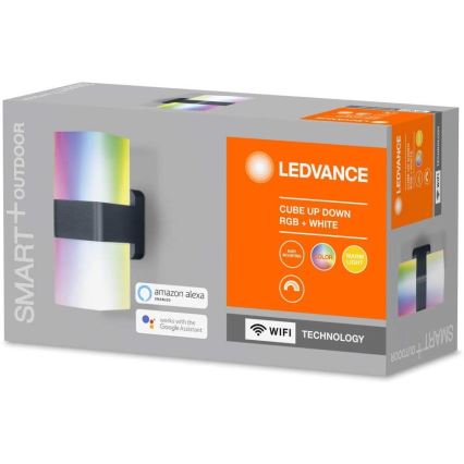 Ledvance - LED RGBW Vonkajšie nástenné svietidlo SMART+ CUBE LED/13,5W/230V IP44 Wi-Fi