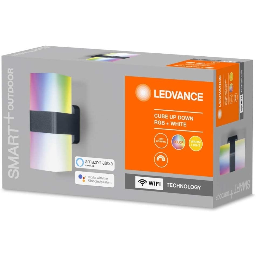 Ledvance - LED RGBW Vonkajšie nástenné svietidlo SMART+ CUBE LED/13,5W/230V IP44 Wi-Fi