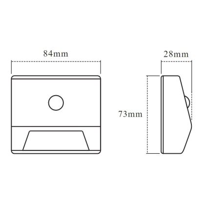 Ledvance - LED Schodiskové svietidlo so senzorom NIGHTLUX LED/0,25W/3×AAA IP54