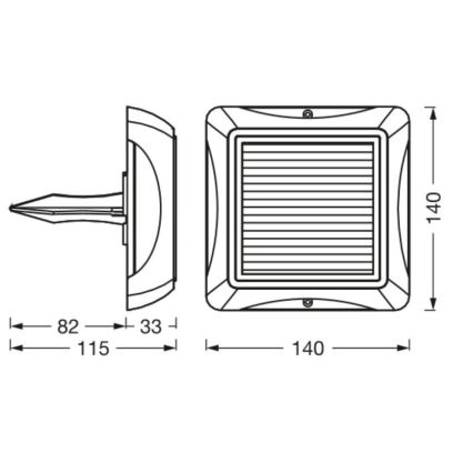 Ledvance - LED Stmievateľná solárna lampa ENDURA STYLE SOLAR LED/1,2W/3,7V 2000 mAh IP65