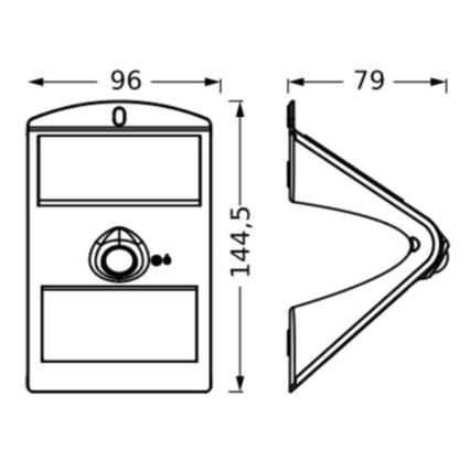 Ledvance - LED Solárne nástenné svietidlo so senzorom BUTTERFLY LED/1,5W/3,7V IP65