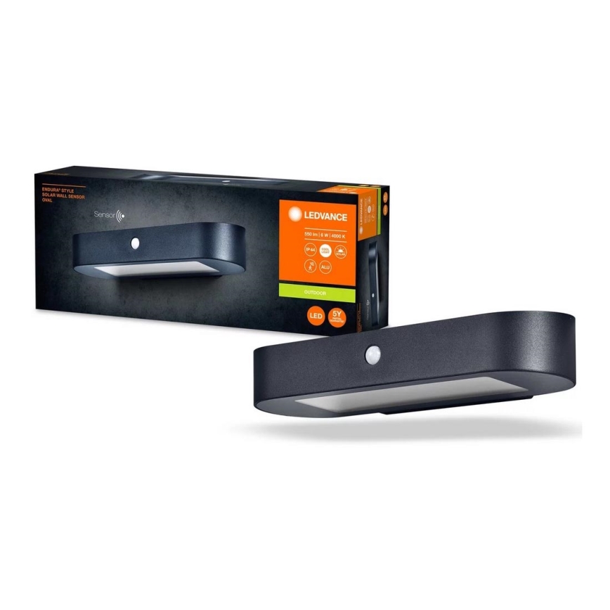 Ledvance - LED Solárne nástenné svietidlo so senzorom ENDURA STYLE LED/6W/7,4V 2000 mAh IP44