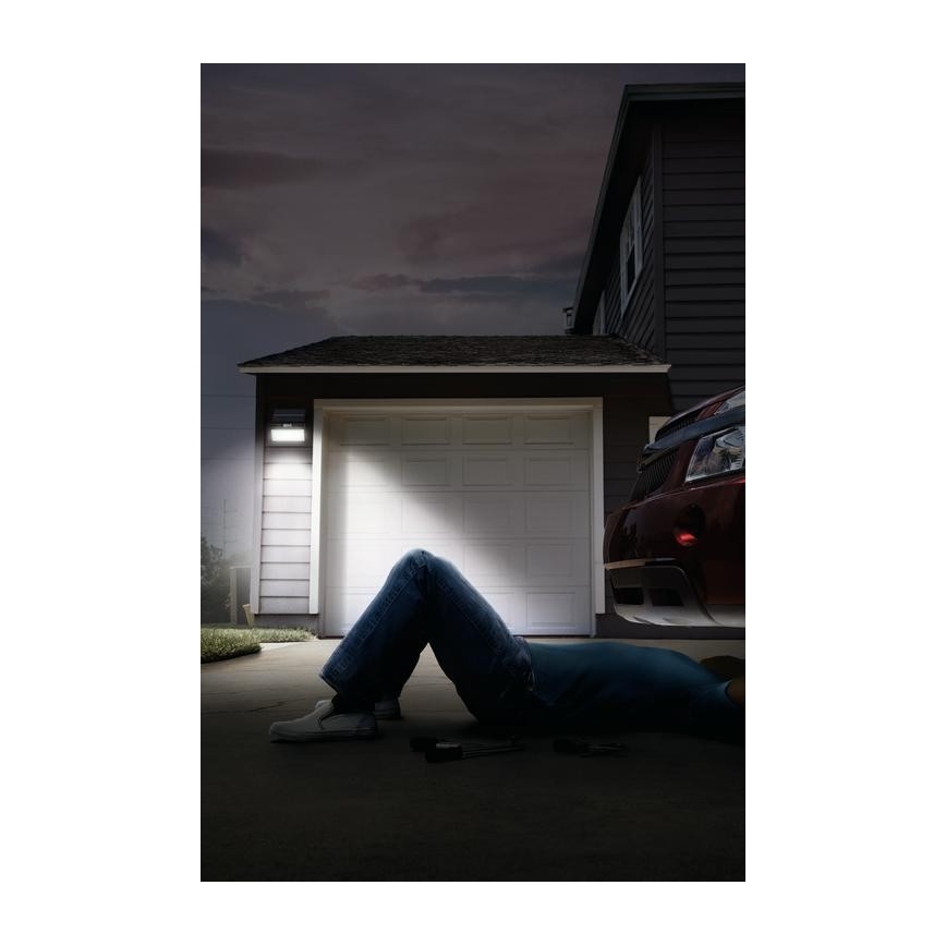 Ledvance - LED Vonkajší solárny nástenný reflektor so senzorom FLOOD LED/2,9W/3,7V 2600 mAh IP44