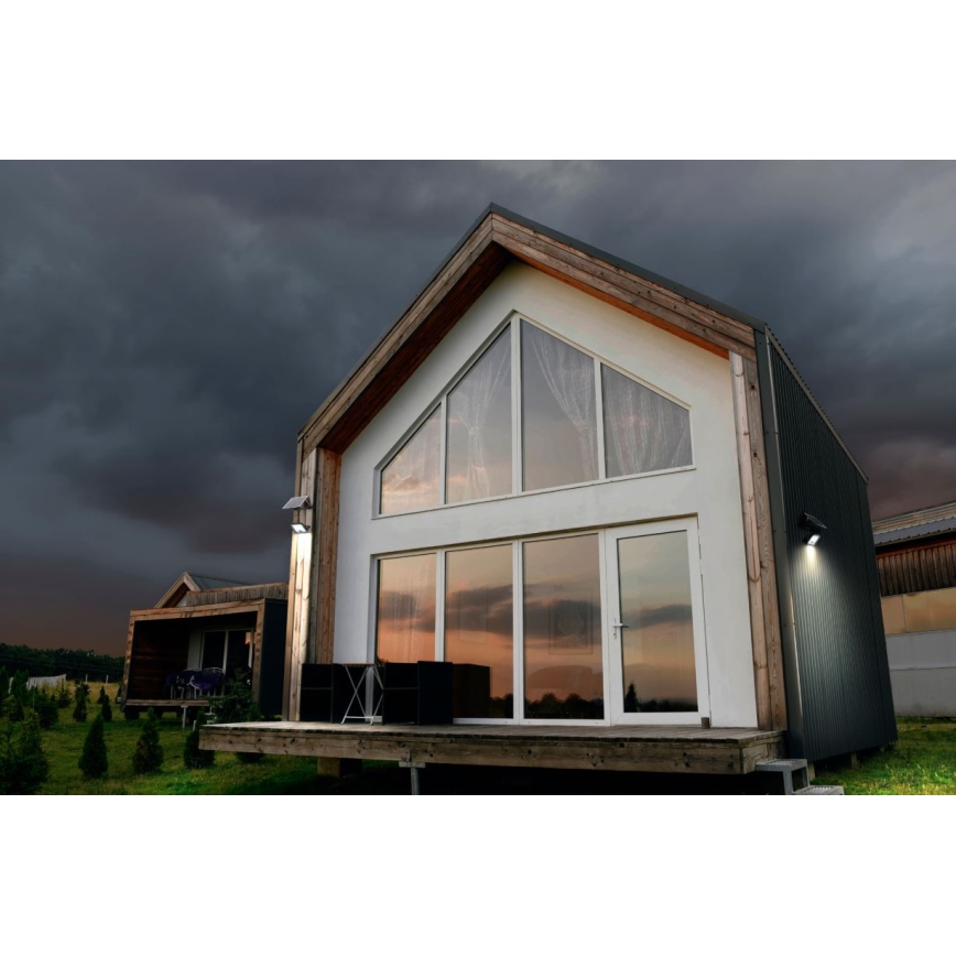 Ledvance - LED Stmievateľný solárny reflektor so senzorom pohybu a súmraku FLOOD SPLIT LED/10W/3,2V 5000 mAh IP65 + diaľkové ovládanie