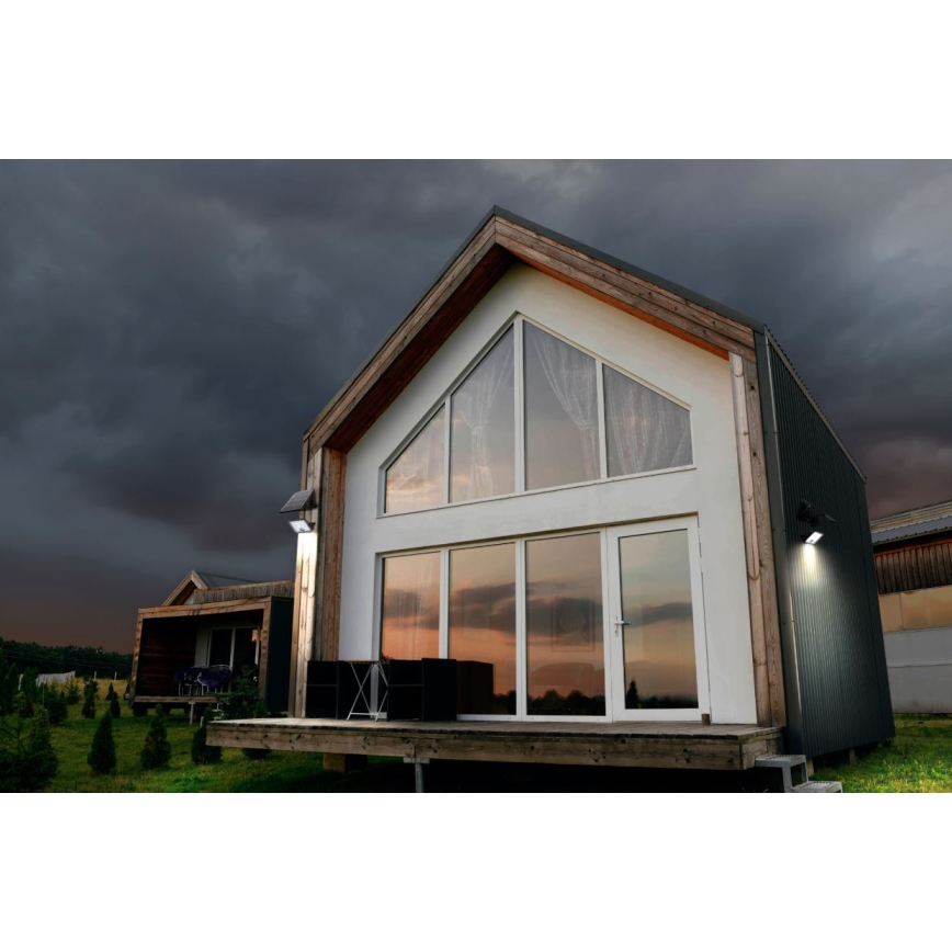 Ledvance - LED Stmievateľný solárny reflektor so senzorom FLOOD SPLIT LED/30W/6,4V 5000 mAh IP65 + diaľkové ovládanie