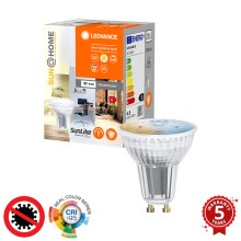 Ledvance - LED Stmievateľná antibakteriálna žiarovka SMART+ SUN@HOME PAR16 GU10/4,9W/230V Wi-Fi CRI 95 2200 - 5000K