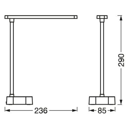 Ledvance - LED Stmievateľná dotyková stolná lampa PANAN LED/5,2W/5V 1200mAh