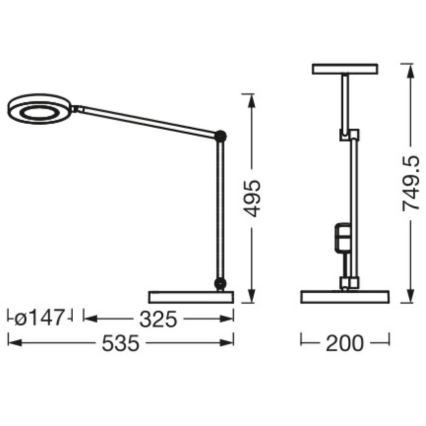 Ledvance - LED Stmievateľná dotyková stolná lampa SUN@HOME LED/20W/230V 2200-5000K CRI 95 Wi-Fi