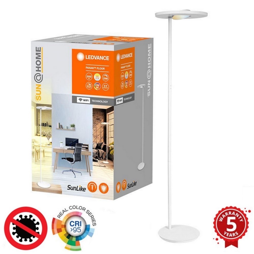 Ledvance - LED  Stmievateľná stojacia lampa SUN@HOME LED/36W/230V 2200-5000K CRI 95 Wi-Fi