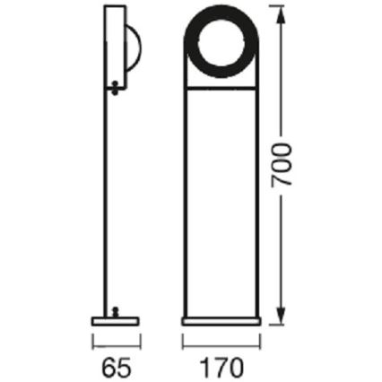 Ledvance - LED Stmievateľná vonkajšia lampa SWING LED/6,7W/230V IP44 Wi-Fi