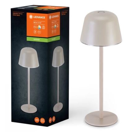 Ledvance - LED Stmievateľná vonkajšia nabíjacia lampa TABLE LED/2,5W/5V IP54 béžová