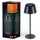 Ledvance - LED Stmievateľná vonkajšia nabíjacia lampa TABLE LED/2,5W/5V IP54 čierna