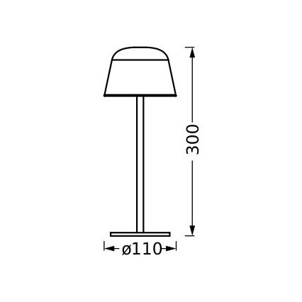 Ledvance - LED Stmievateľná vonkajšia nabíjacia lampa TABLE LED/2,5W/5V IP54 čierna