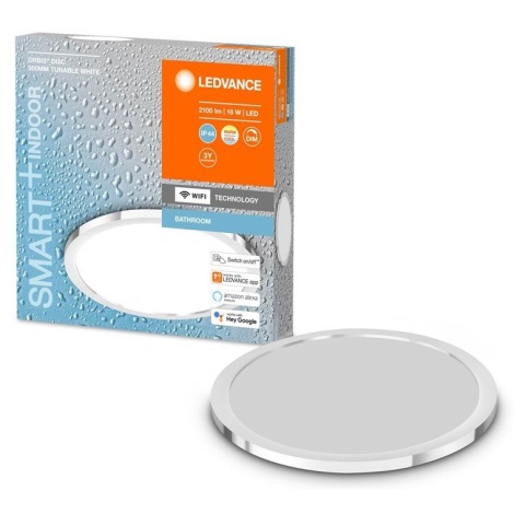 Ledvance - LED Stmievateľné kúpeľňové svietidlo SMART+ DISC LED/18W/230V 3000-6500K Wi-Fi IP44