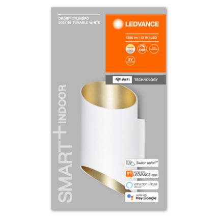 Ledvance - LED Stmievateľné nástenné svietidlo SMART+ CYLINDRO LED/12W/230V 3000-6500K Wi-Fi biela