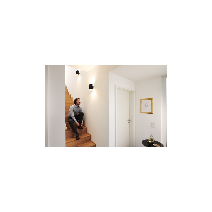 Ledvance - LED Stmievateľné nástenné svietidlo SMART+ TWIST LED/12W/230V 3000-6500K Wi-Fi čierna