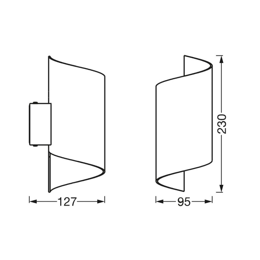 Ledvance - LED Stmievateľné nástenné svietidlo SMART+ TWIST LED/12W/230V 3000-6500K Wi-Fi čierna